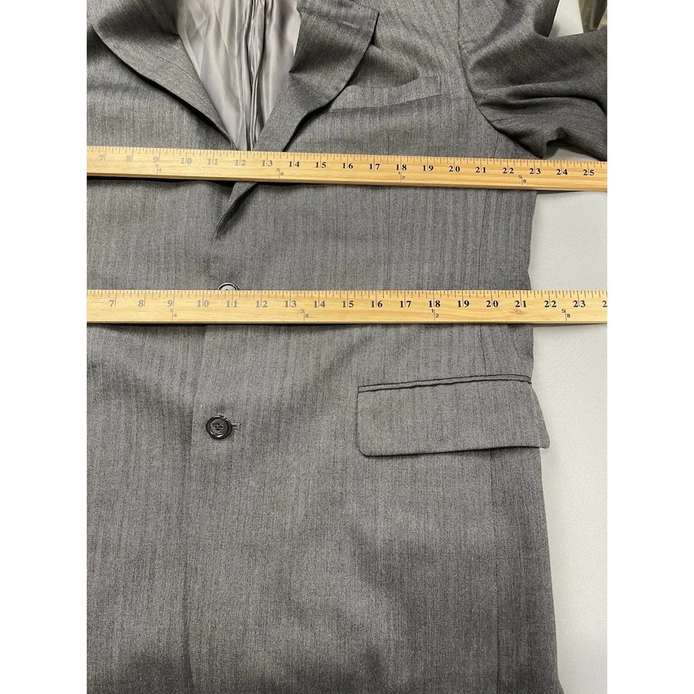 Jos‎ A Bank Mens Suit 43 Gray Wool Signature Collection Blazer Pants 38 Wedding